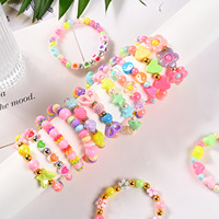 Dessin animé princesse fille verre perlé Bracelet pour enfants mignon bébé étudiant bijoux avec accessoires mode charme Style