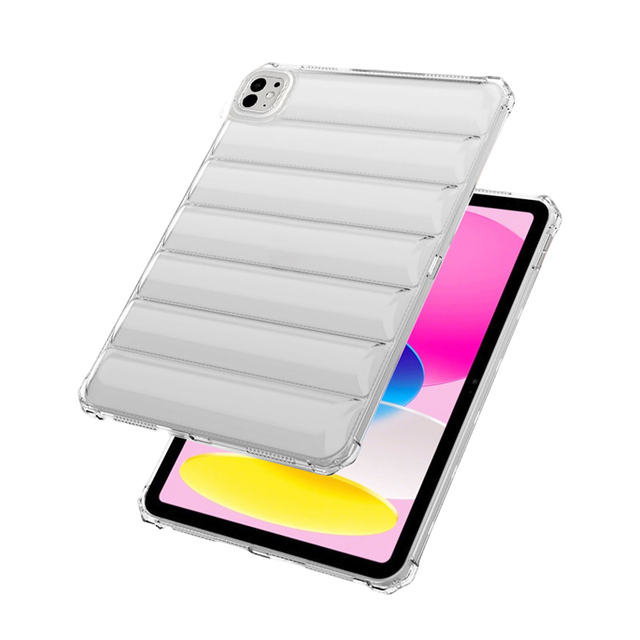 Shockproof Four Corners Drop-Resistant Flexible Colorful clear Soft Transparent Clear TPU Tablet case for ipad