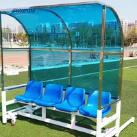 Banc de sièges de stade en acier inoxydable et en alliage d'aluminium pour équipement de cour de sport chaises bleues/rouges/noires/blanches/jaunes personnalisées