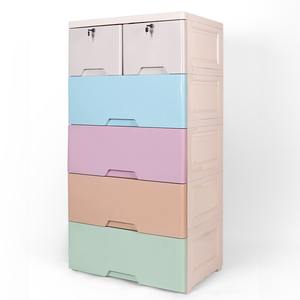 Vente directe d'usine, commode à vêtements en <span class=keywords><strong>plastique</strong></span> pour bébé, carton, rangement multifonctionnel pour la maison, armoire moderne, armoires de salon - Product Image 2