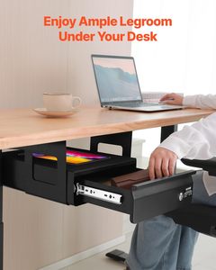 Hiện đại 13 inch bàn Pull-out ngăn kéo có thể khóa an toàn truy cập ngăn kéo nhà văn phòng lưu trữ tổ chức trong màu đen ngồi đứng máy trạm - Product Image 3
