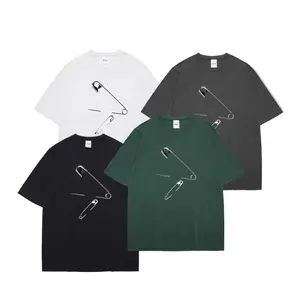 Hochwertige Bio-Baumwolle einfarbig Sport bedruckt Premium übergroße Kurzarm-T-Shirt atmungsaktiv XS 3XL T-Shirt für Herren