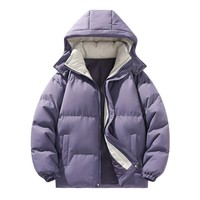 Veste d'hiver YZ à col montant, couleur unie, épaisse et chaude, pour homme, doudoune, veste en coton matelassée