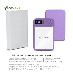 Prosub toptan boş süblimasyon kablosuz manyetik güç banka telefon için 5000mAh taşınabilir hızlı şarj süblimasyon güç bankası - Product Image 6