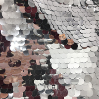 Prix compétitif 18MM goutte tissu à paillettes luxe ivoire irisé grand tissu à paillettes tissu de broderie à paillettes pour vêtements