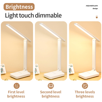 Lampe de bureau pliable moderne USB DC E26 LED avec gradation progressive et protection des yeux