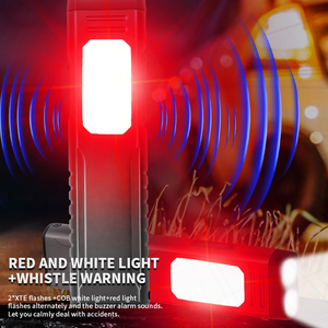 COB sidelight Torch mỏng nhỏ từ đèn pin có thể sạc lại nhỏ gọn Túi đèn <span class=keywords><strong>flash</strong></span> ánh sáng Waring báo động EDC phẳng đèn pin - Product Image 2