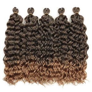 Onda dell'oceano per Ombre rosa uncinetto estensioni dei capelli morbido Hawaii <span class=keywords><strong>trecce</strong></span> ondulate lunghi ricci capelli sintetici tinti <span class=keywords><strong>con</strong></span> prodotti chimici - Product Image 6