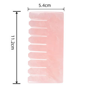 Peigne de massage en quartz rose naturel pour cheveux: peigne en agate: pierre de guérison Reaki acheter chez <span class=keywords><strong>taiba</strong></span> agate - Product Image 3