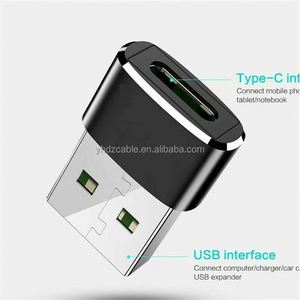 Hot Sales 2pack Aluminium Alloy <b>USB</b> a Male to <b>USB</b> C Female <b>Adapter</b> for Smart Phone Laptop Charging Transfer Sync Connector - Product Image 6