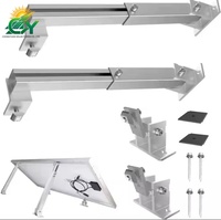 Rails de fixation pour panneaux solaires avec colliers intermédiaires et colliers d'extrémité, attaches SUS304, surface anodisée, modulaires pour projets photovoltaïques sur toiture
