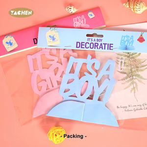 YACHEN azul rosa <span class=keywords><strong>es</strong></span> un niño/niña bebé género revelar panal Mesa centros de mesa decoraciones para decoración de fiesta de bienvenida de bebé - Product Image 5