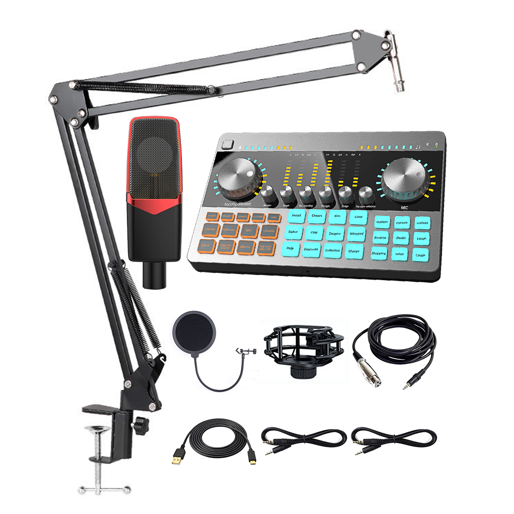 Live studio recording set 12 channels m audio interface oem mixer amplifier sound card effects kit