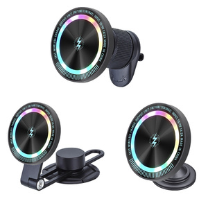Support de téléphone portable magnétique pour voiture à prix compétitif chargeur sans fil 15W QC3.0 OTP Protection double (AC/DC) support de téléphone pour voiture - Product Image 4