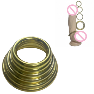 Metall-Schraubverschluss Penisringe Runde Cockringe Edelstahl Penisring Erektionsverstärker Impotenzhilfe Dehner - Product Image 1