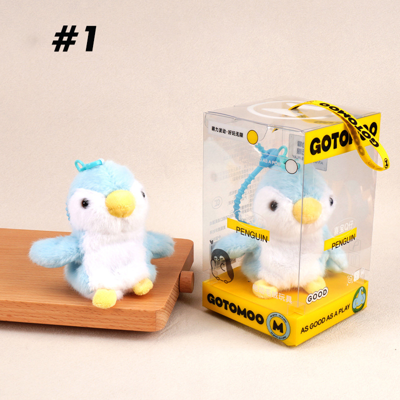 Jouet chat oiseau pingouin bleu