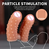 Manchon de masturbation en silicone pour doigts, jouet sexuel pour doigts, préservatifs pour doigts, stimulation du point G, jouets sexuels pour adultes pour couples LM-E706