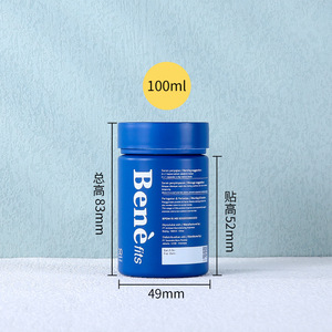 ขวดพลาสติกเปล่าสำหรับบรรจุสมุนไพร ผง ยาเม็ด อาหารเสริม วิตามิน  แบบฝาเกลียวปากกว้าง ผิวด้าน/เงา - Product Image 2