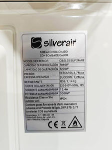 Aire Acondicionado Split de Pared con <span class=keywords><strong>Inverter</strong></span> Silverair de 24000 BTU, Frío y Calor, 220V 50Hz R32 con Control Inteligente por WiFi - Product Image 2