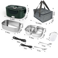Boîte à lunch électrique en acier inoxydable 3L, chauffe-aliments pour voitures et camions, approuvé CE Rohs