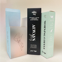 Boîtes en papier durable imprimées de logo personnalisé Tubes de brillant à lèvres transparents avec feuille d'or pour shampoing à l'huile de vernis à ongles et autres cosmétiques