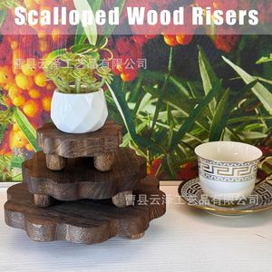 Cross-border wooden flower <b>pot</b> <b>stand</b>, home entryway succulent ornament shelf, small potted plant wooden simple display rack - Product Image 3