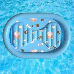 여름 애완 동물 풍선 수영장 라운지 개 장난감 플로팅 풍선 수영장 튼튼하고 편리한 개 플로팅 풀