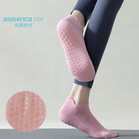 Chaussettes de yoga et de Pilates Bioserica Era antidérapantes, respirantes, écologiques, couleur unie, haute qualité, logo personnalisé