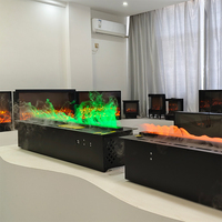 Cheminée électrique 3D à vapeur d'eau encastrable, effet brouillard, pour salon et décoration intérieure