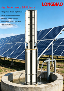 Pompe solaire photovoltaïque 72V à courant continu ZSC 3'' étanche IP68 avec impeller en acier inoxydable, pompe de forage sans balais, sortie 1,25'' pour irrigation - Product Image 6
