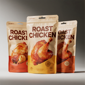 Sacs d'emballage pour poulet rôti avec poignée, personnalisables avec logo imprimé, refermables, à fermeture éclair, <span class=keywords><strong>anti</strong></span>-buée, pour micro-ondes et rôtissoire - Product Image 2