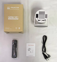 Mini projecteur vidéo 4K HY300 Pro, 150 lumens ANSI, WiFi sans fil, système d'écran intelligent portable LED pour la maison, Pico
