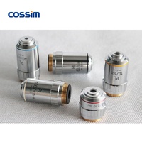 Objectif de Microscope achromatique du Plan de l'infini, lentille d'objectif pour Microscope biologique, 4x10x20x40x60x100x