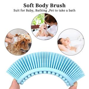 Éponge exfoliante en silicone pour le corps, brosse de massage pour la douche, nettoyant pour la peau, brosse de nettoyage pour le bain moussant - Product Image 5