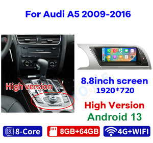 8.8 pouces 8 cœurs Android13 pour <span class=keywords><strong>AUDI</strong></span> A4 <span class=keywords><strong>S4</strong></span> B8 A5 09-16 système Intelligent Central GPS Navigation multimédia sans fil Carplay Auto - Product Image 5