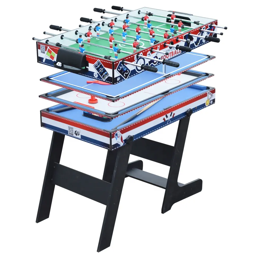 Nouveau Design 4in1 Pliant table multi-jeux/Billard/tennis/Hockey/table de Football TM-1816