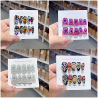 Nouvelle Mode Ongles de Canard en Strass de Luxe Style Français Ongles Artificiels de Luxe Conçus sur Mesure