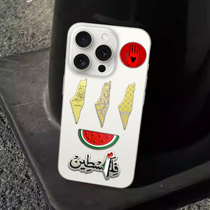 Diseños listos gratis Palestina sandía triángulo corazón diseño pegatinas de Metal cartel móvil insignia Pin - Product Image 6