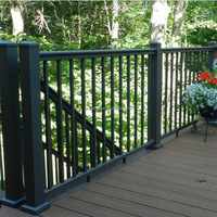 Reilbu haute qualité terrasse arrière-cour balcon pont escalier main courante garde-corps en aluminium