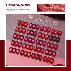 JTING Esmalte de Uñas en Gel Efecto Ojo de Gato, 20 Colores, Rojo Cereza, Rojo Rubí, Magnético, Libre de TPO/Hema, OEM, para Año Nuevo y San Valentín - Product Image 3