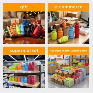 Botella Plegable de Silicona de Grado Alimenticio de 550 ml, a Prueba de Fugas, Libre de BPA, para Venta al por Mayor, con Logotipo Personalizado, MOQ 300 - Product Image 3