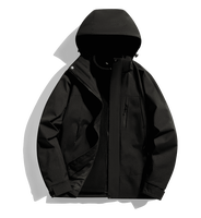 Veste unisexe grande taille 3 en 1 avec logo personnalisé, fermeture éclair, coupe-vent, imperméable, pour la pêche, la randonnée, l'escalade, le camping