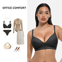 Hexin Vente en Gros Soutien-Gorge Demi-Couvrance Confort Sans Armature Bralettes Quotidiennes Sans Couture Push-up Gainant pour Femme
