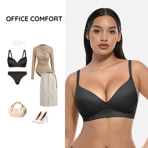 Reggiseno Hexin all'ingrosso a copertura parziale, comfort senza ferretto, bralette senza cuciture per tutti i giorni, reggiseno modellante push-up da donna - Product Image 4