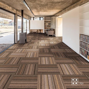 Respetuoso del medio ambiente Polipropileno Nylon Poliéster Loop Pile PVC Nonwoen Respaldo Alfombra Oficina Modular Alfombra Azulejos - Product Image 2