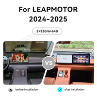 MOOKAKA Écran tactile 15.6 pouces pour LEAPMOTOR 2024-2025 Android Siège passager Voiture Stéréo Radio Carplay Multimédia GPS Navigation
