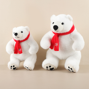 <strong>Cute</strong> Polar <strong>Bear</strong> Customized Stuffed Animal Toys with Scarf Soft <strong>Bear</strong> Toys for Kids - Product Image 2