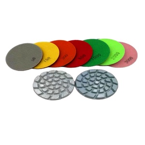 4 inç reçine ıslak kuru kullanım elmas parlatma pedleri Grind araçları beton mermer taş zemin granit için temizlik - Product Image 3