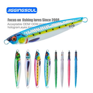 40g 60g 80g UV Luminoso Pesca en agua salada lenta Metal Jig Lure Major Craft-jigpara Slim 3D Impreso con escala - Product Image 2