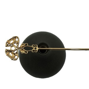 Épingle à cheveux en forme de fleur creuse plaquée or et argent, 175 mm, accessoire de bijoux de mariage - Product Image 5